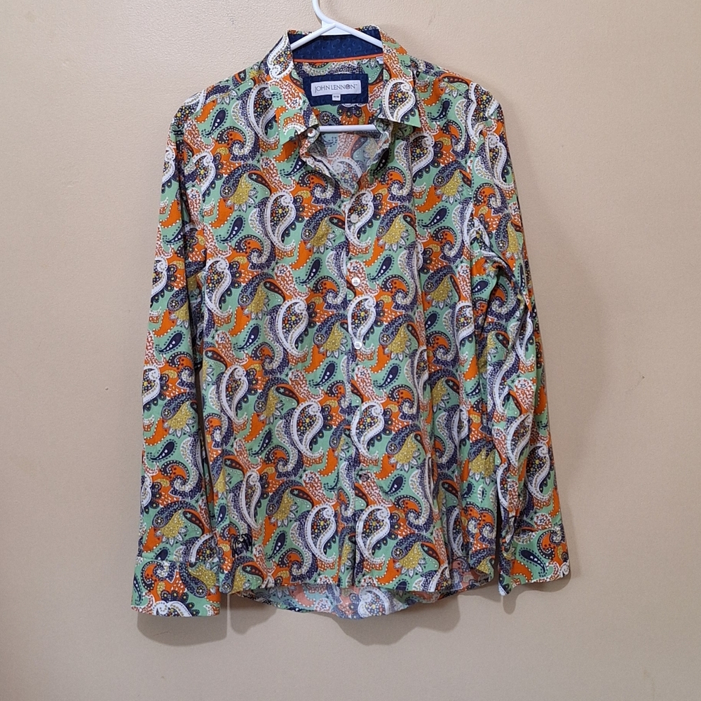 John Lennon Paisley Button Down Shirt